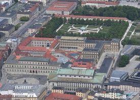 Aerial photograph of Munich Residenz