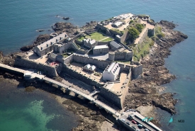 Castle Cornet in Guernsey from above