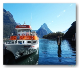 Cruising to Mitre Peak Milford Sound Fiordland National Park