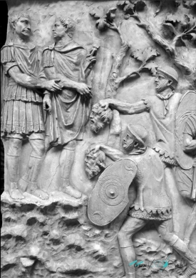 Dacian heads on Trajans column