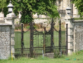 Drayton House gates to the walled garden
