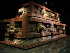 Facade of the Temple of the Feathered Serpent Teotihuacan