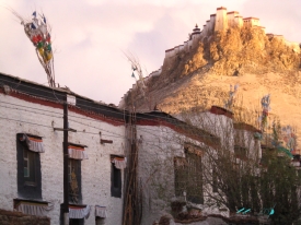 Gyantse Dzong from town