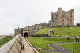 Inside the grounds of Bamburgh Castle