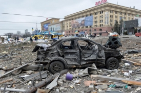 Kharkiv Freedom Square bombarded