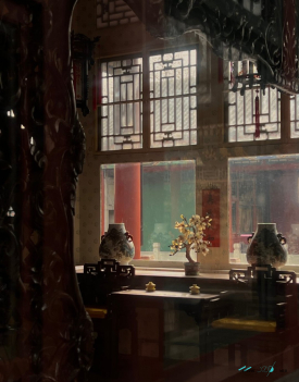 Old Summer Palace Ruins Park interior