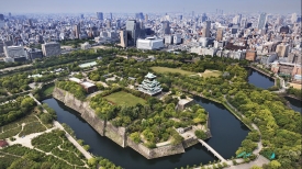 Osaka Castle aerial view