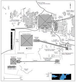 Plan of the Giza complex From Cultural Atlas of Ancient Egypt