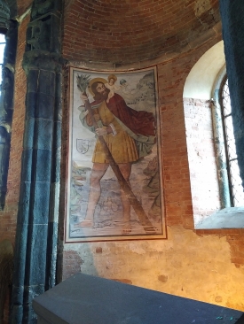 Sacra di San Michele Interior San Cristoforo Affresco