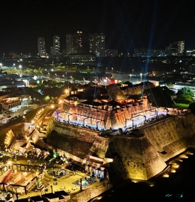 San Felipe de Barajas Castle lights.jpeg