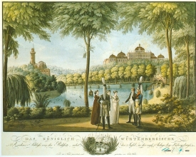 Schloss Ludwigsburg Nordgarten koloriert