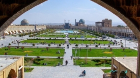 The Naqsh e Jahan Square and Shah Mosque at Isfahan