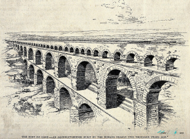 The Pont du Gard a Roman aqueduct bridge France