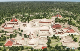 Uxmal como se veria en la epoca maya