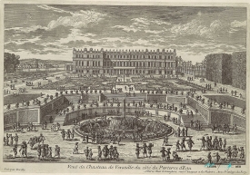 View of Versailles garden facade
