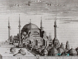 a drawing of Hagia Sophia
