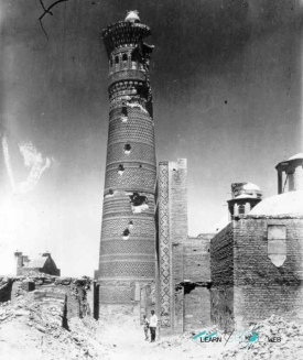 kalyan minaret Uzbekistan antique photographic