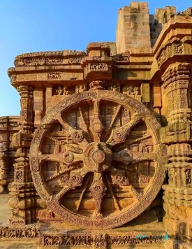 stone wheels of the Konark Sun Temple in Odisha India.jpeg