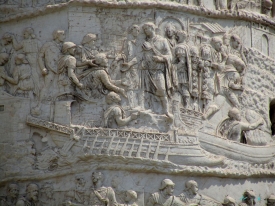 the Emperor the basrelief of the  Trajan Column