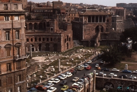 view from the balcony of Trajan Column